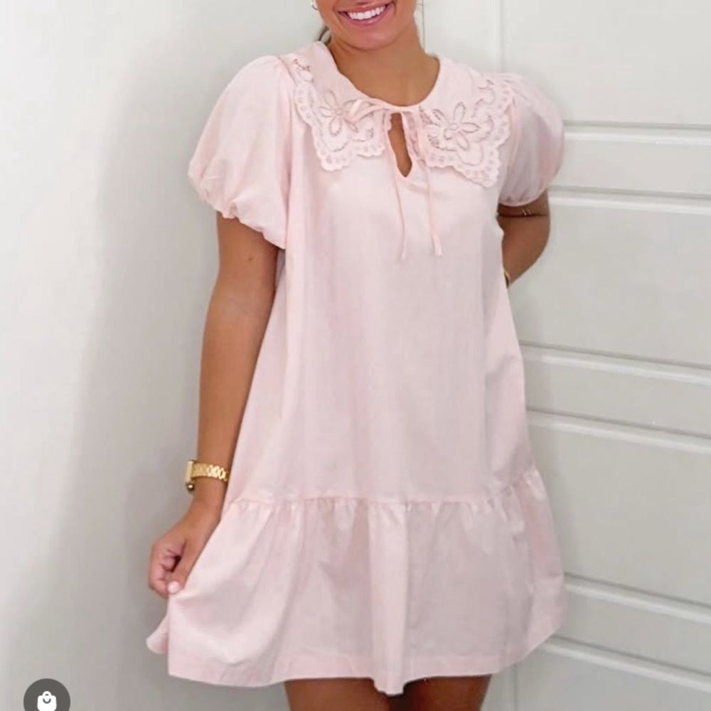Umgee Lavender Ruffle Tie-Front Mini Dress